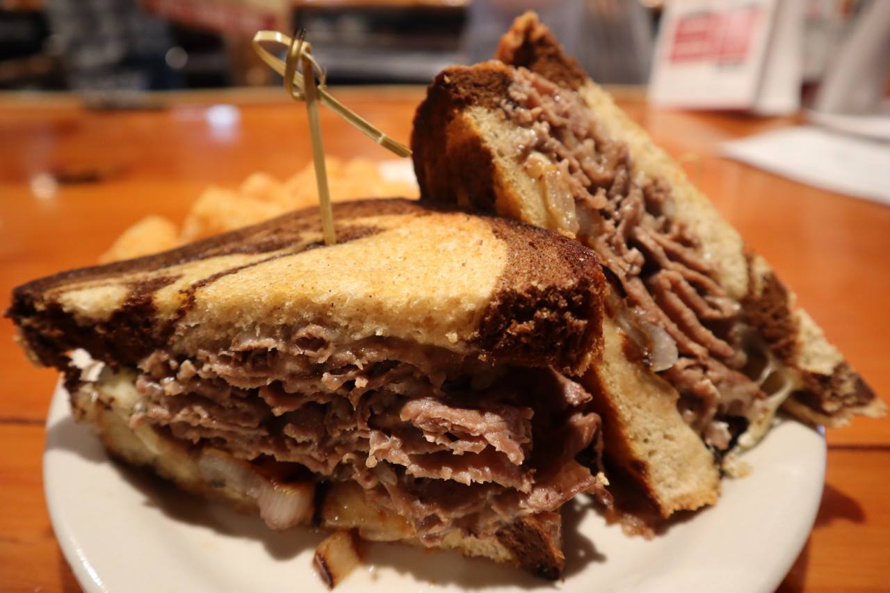 French Onion Melt Restaurant Sandwich