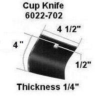 Technical drawing of a cup knife