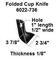 Technical drawing of a cup knife
