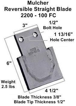 a picture of a mulcher reversible straight blade .