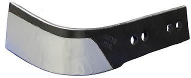 a close up of a metal object with holes in it on a white background .