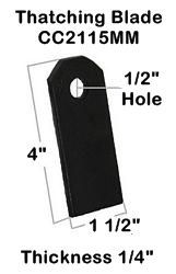 a picture of a thatching blade with a hole in the middle .