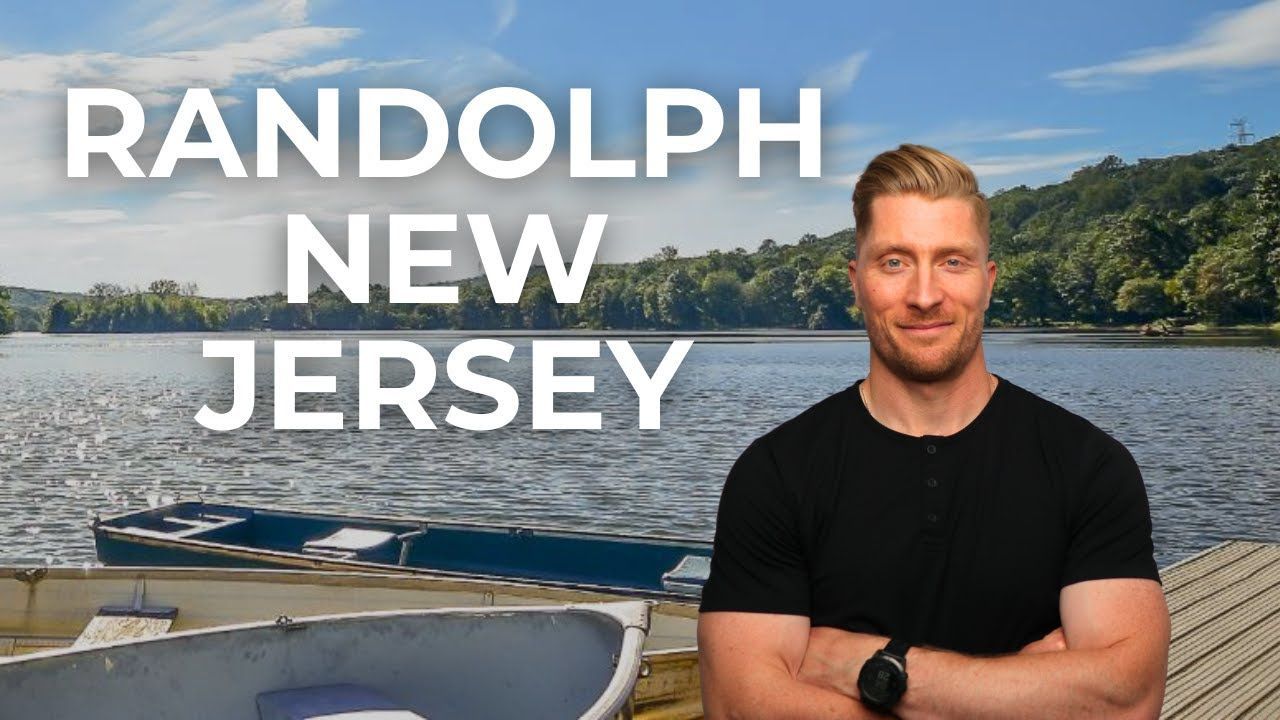 Man in front of lake with text 