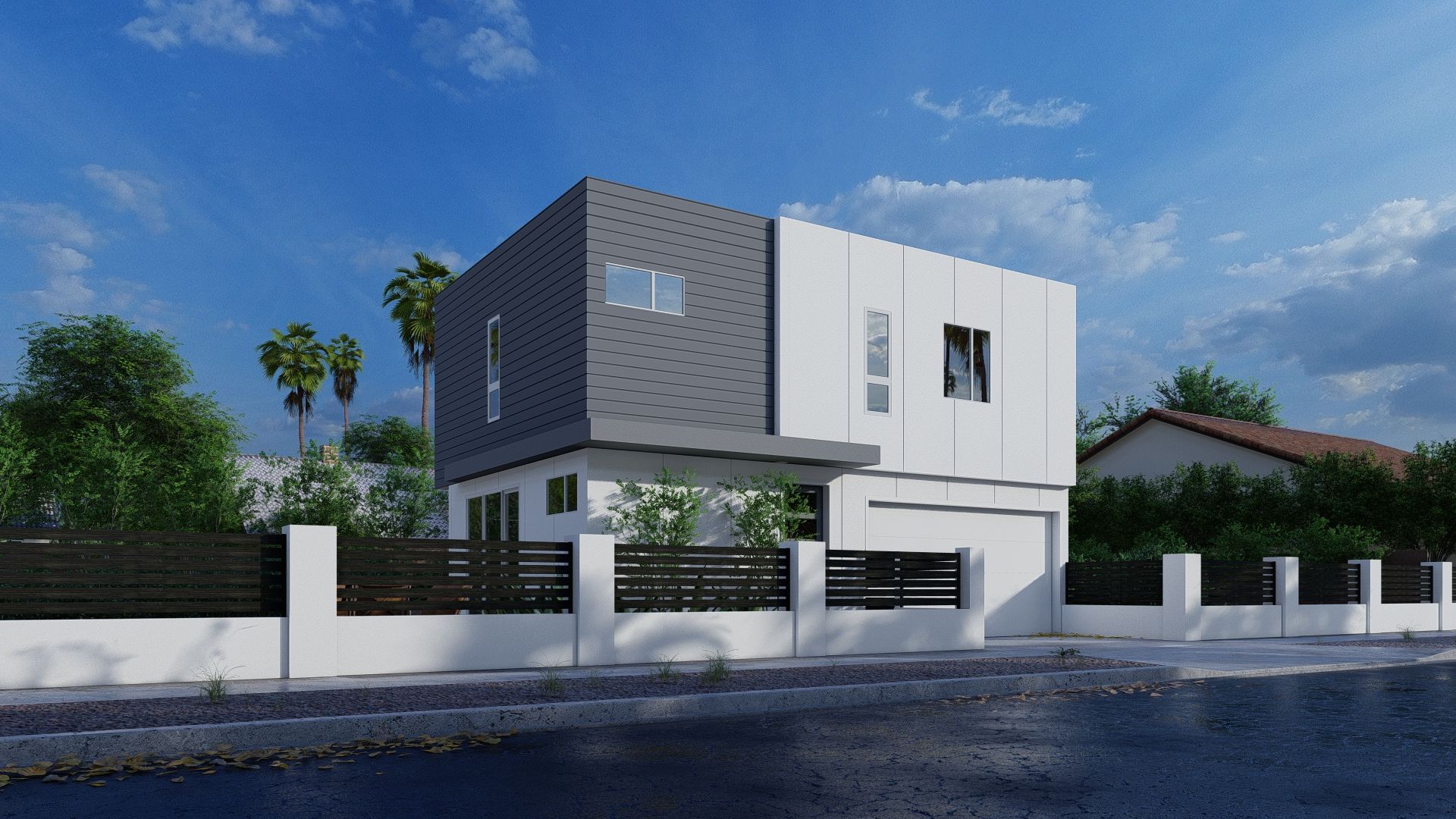 A custom-designed, two-bedroom carriage house-style accessory dwelling unit (ADU) that was built in Los Angeles, CA.