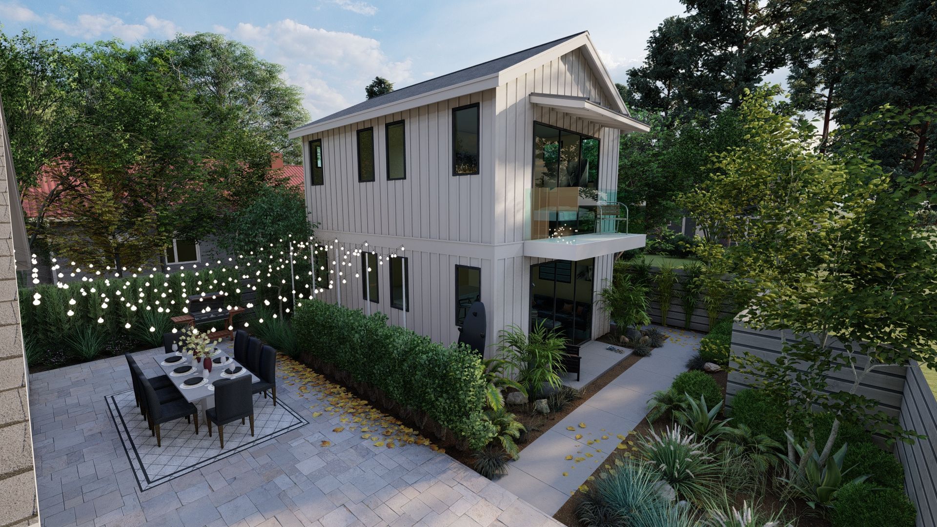 A 1200 square foot, three-bedroom, two story accessory dwelling unit (ADU) backyard home built in Los Angeles, CA.
