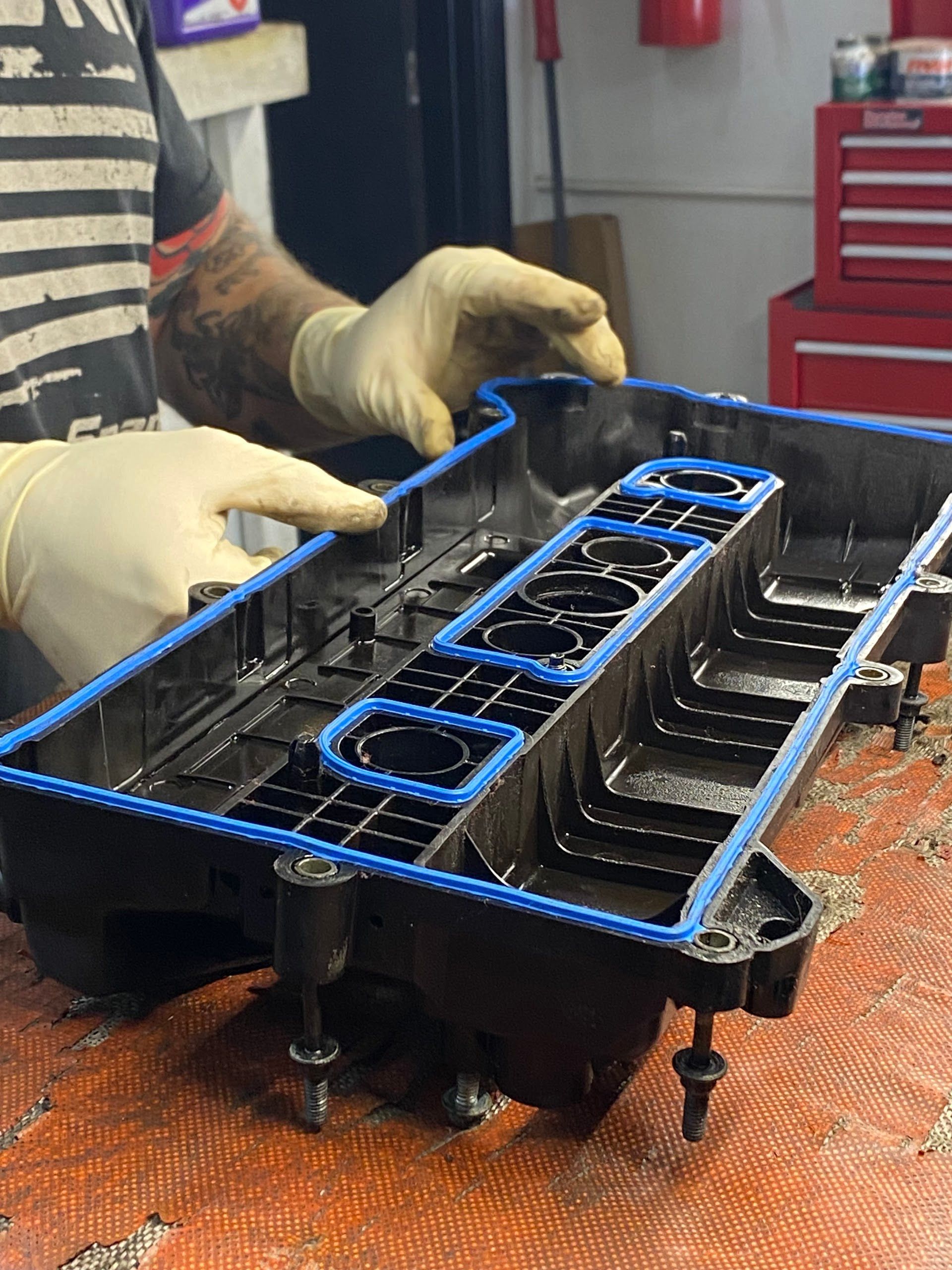 Close-Up of Engine Gasket Installation | EASE Auto Service