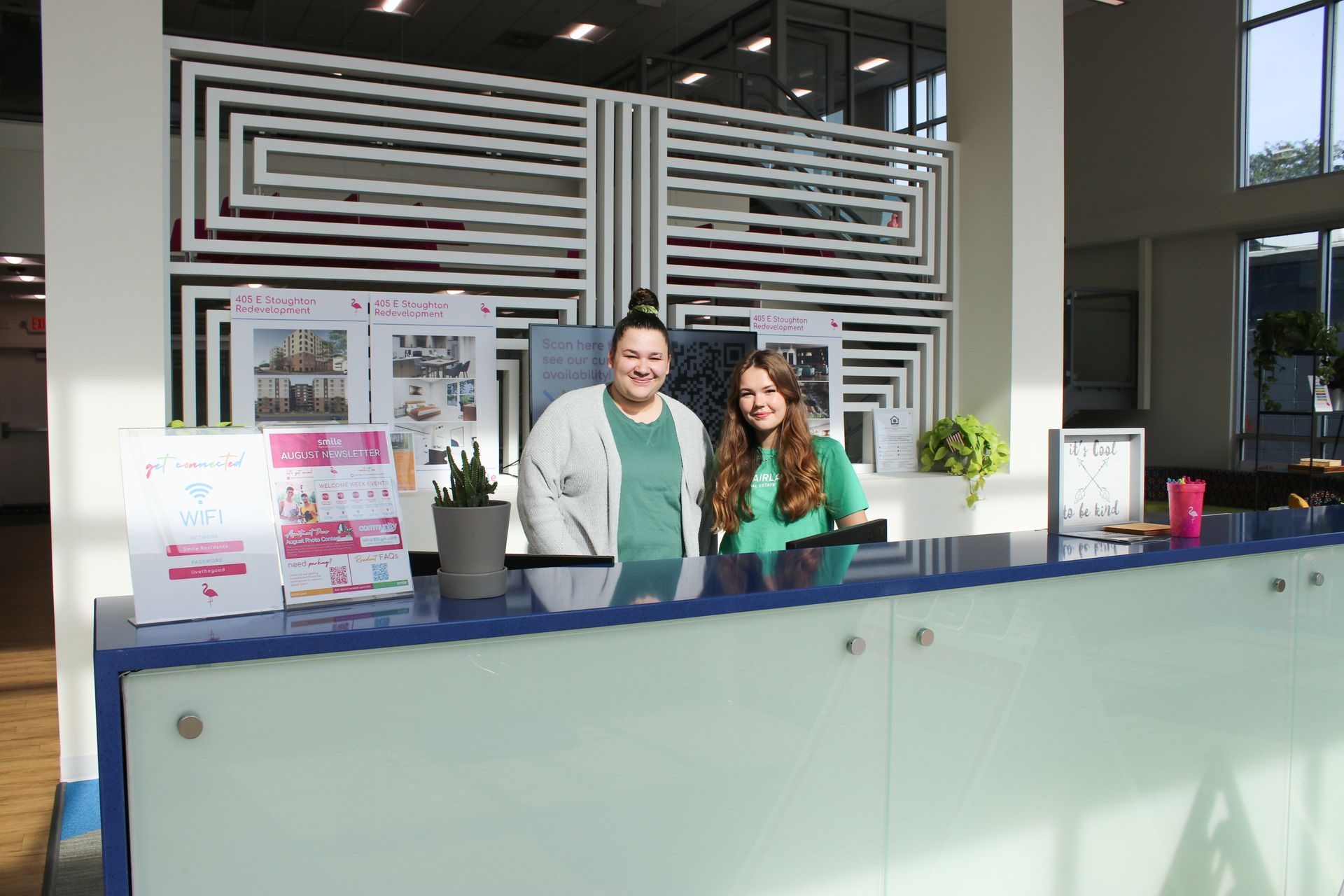 Smile staff at front desk