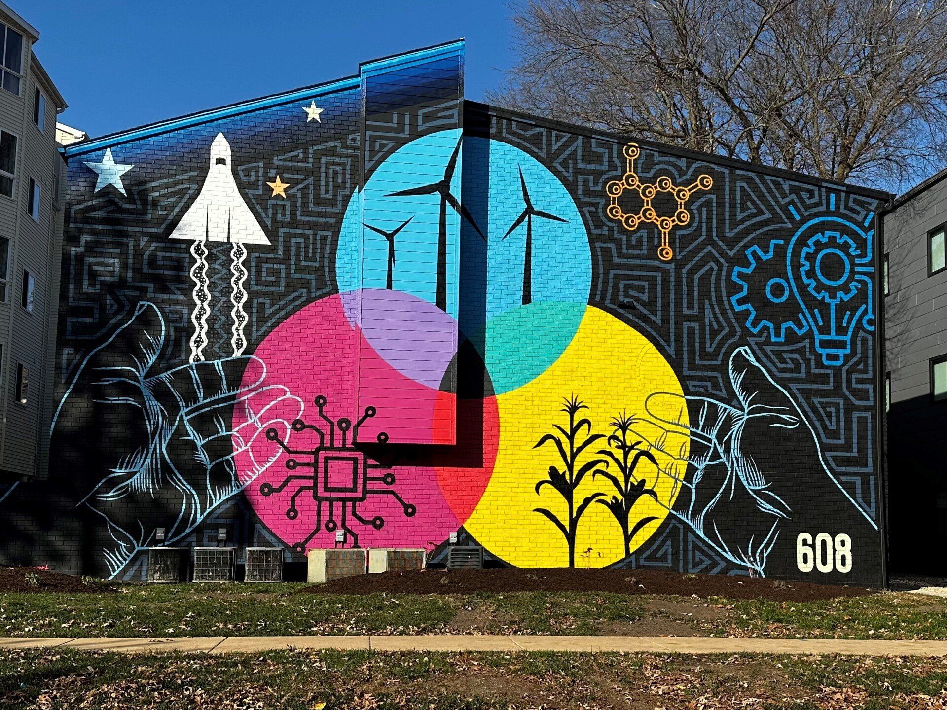 Mural of Hue-man Engineering by Brett Whitacre