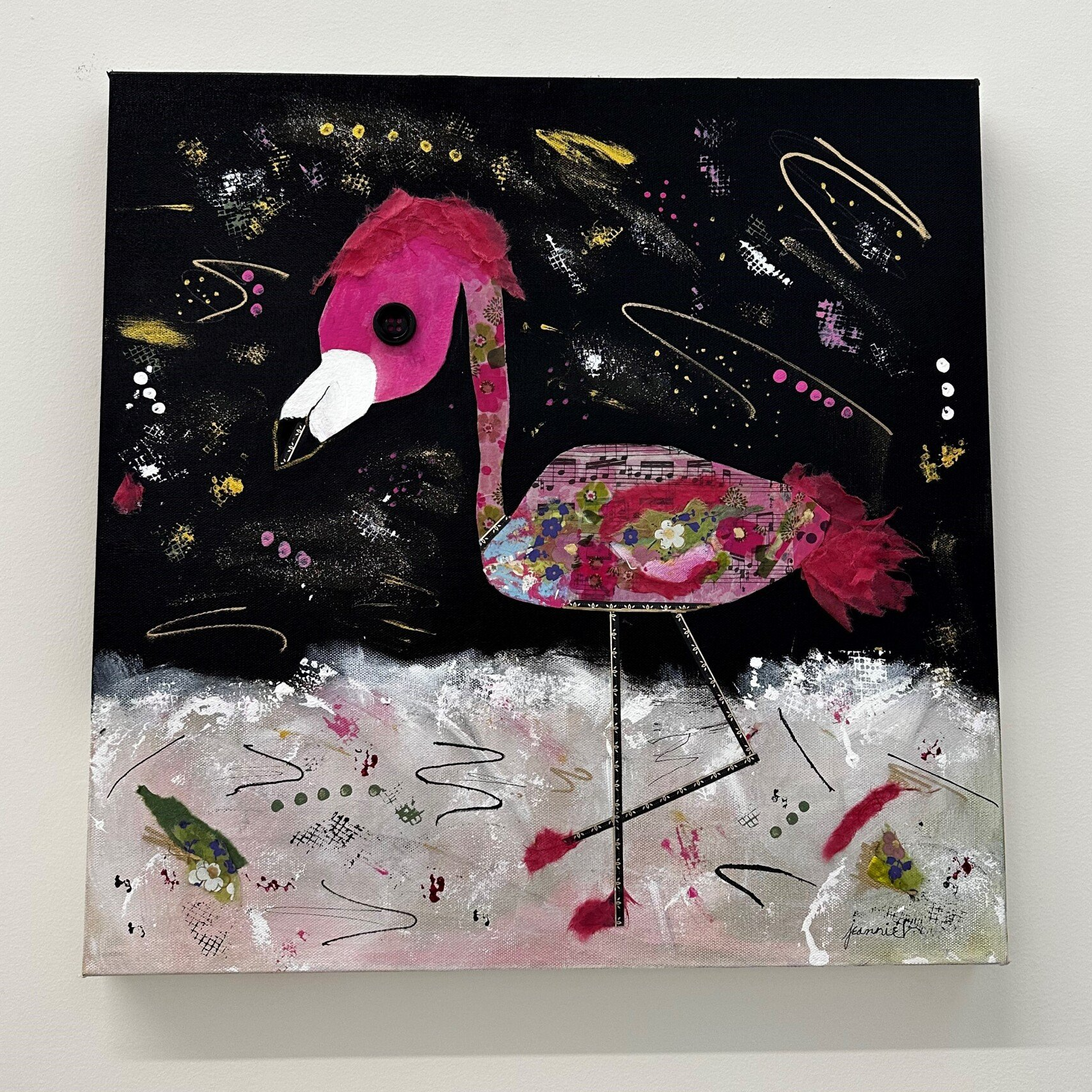 Mural of Flamingo by Jeannie Vansickle