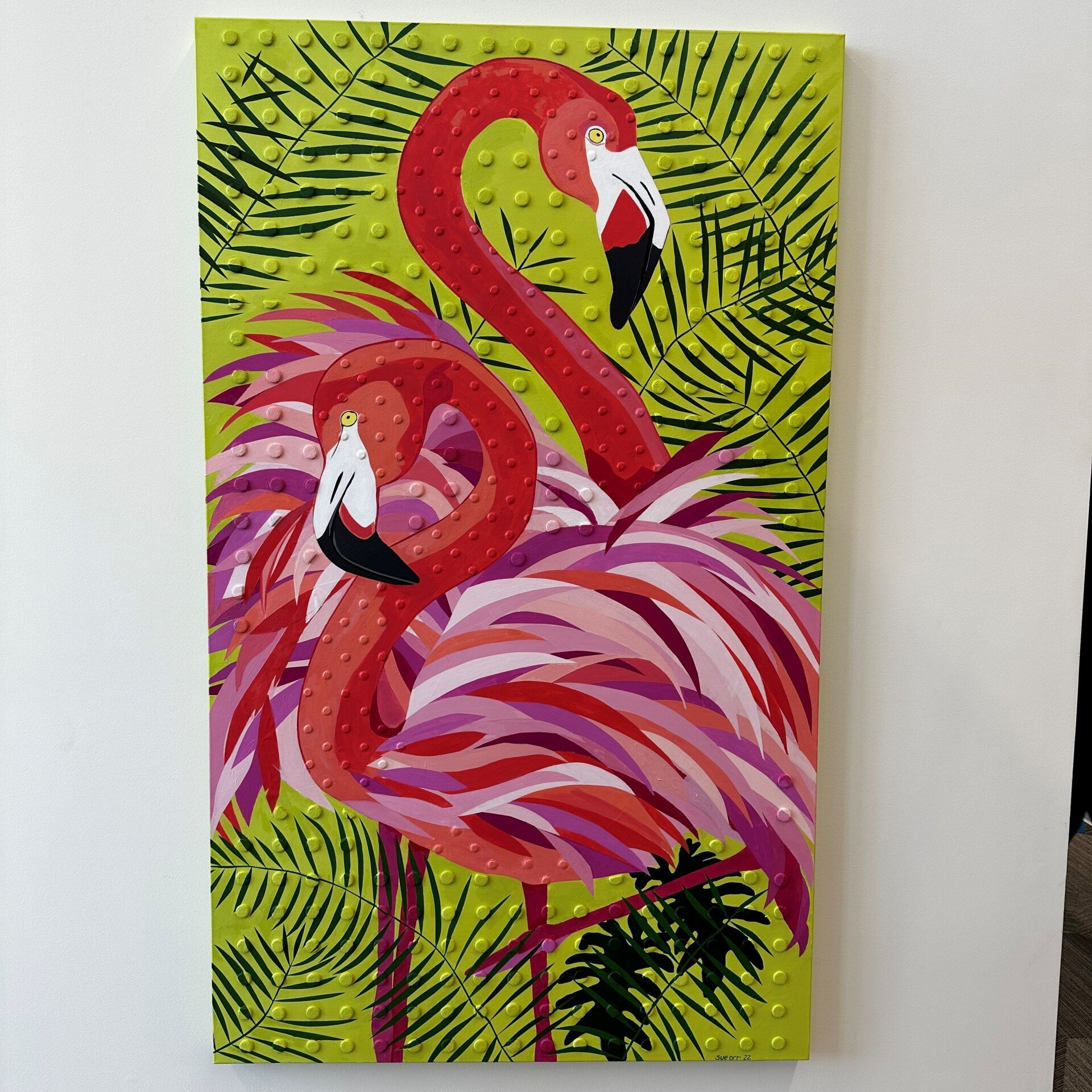 Mural of Flamingos by Sue Orr