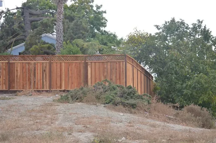 Wood Sloped Yard — Martinez, CA — Alta Fence Co.