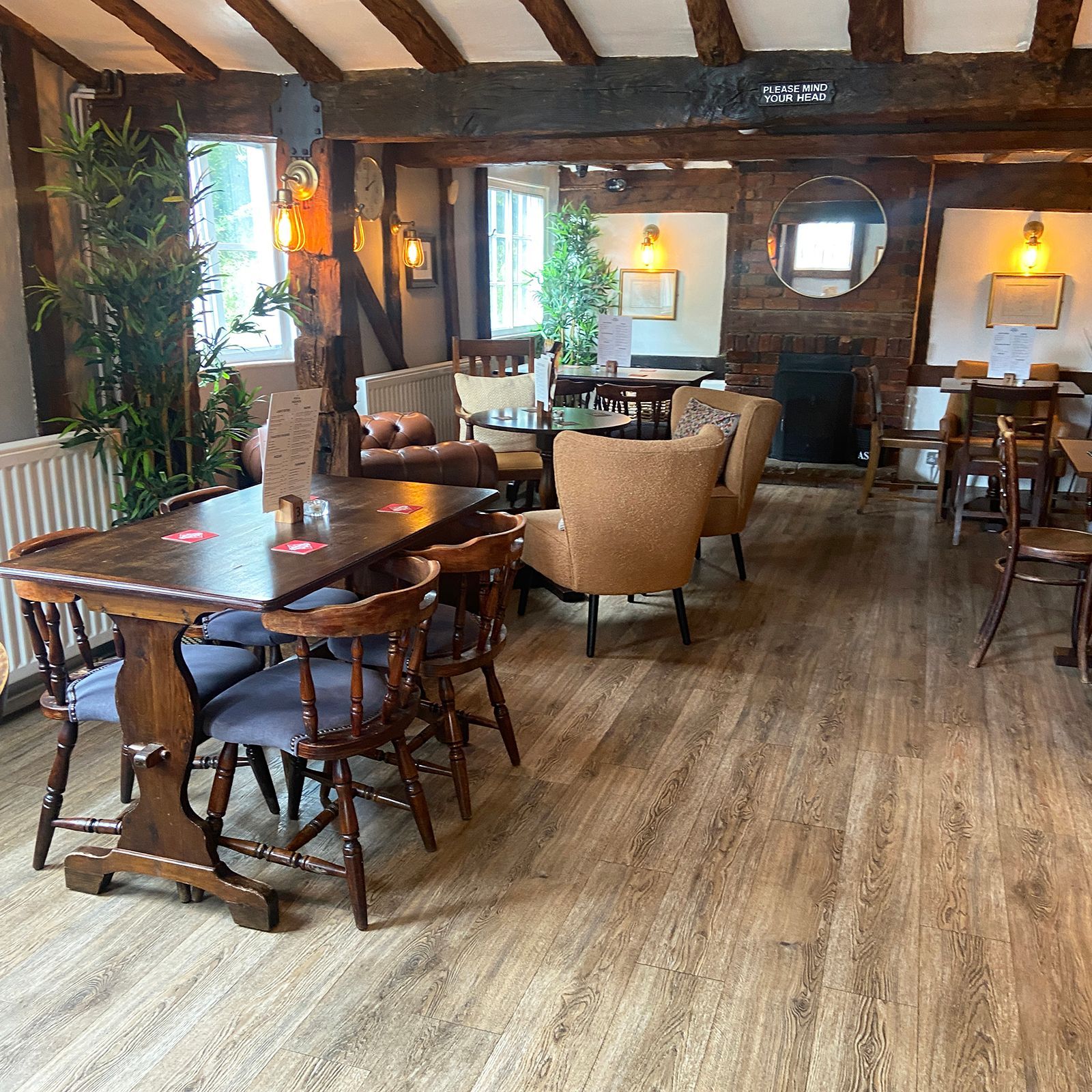 The Fox and Hounds inside facing the fire