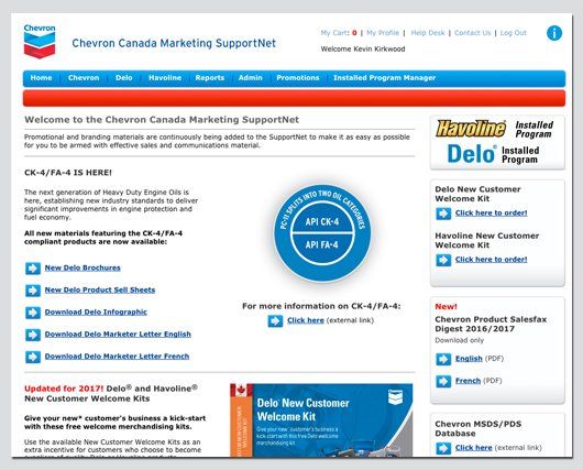 Chevron Canada – Marketing SupportNet