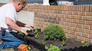 Man planting in garden - Lawn Service in Jackson, NJ