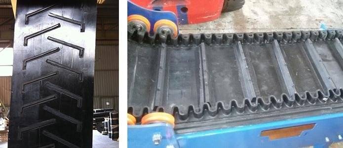 nastro trasportatore con profili su misura