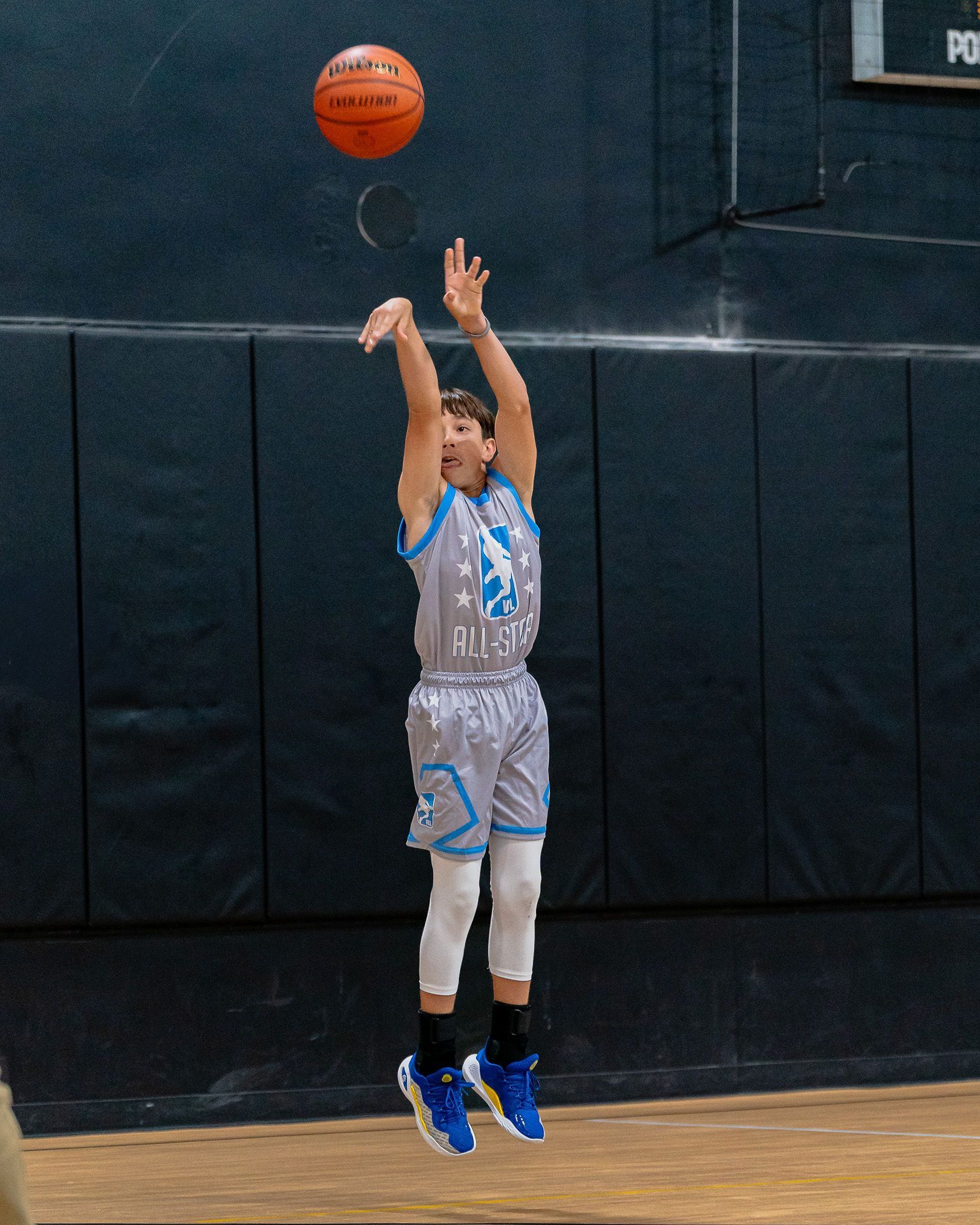 Elite kids and youth basketball academy during practice and training in the community of Kendall near Miami, FL.
