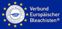 The logo for verbund europeaner bleachisten is surrounded by stars on a blue background.