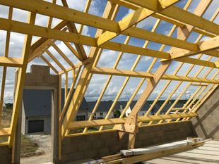 pose de charpente de construction neuve près de Cherbourg en Cotentin