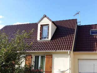 pose de toiture en tuiles sur un pavillon à Cherbourg