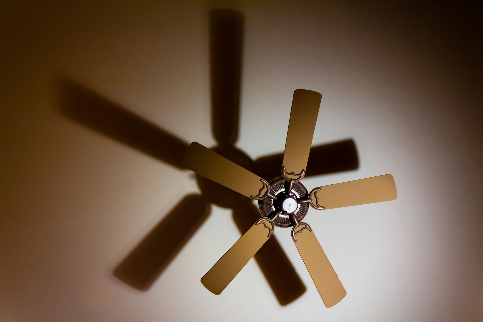 Ceiling fan installed with balanced blades and smooth operation