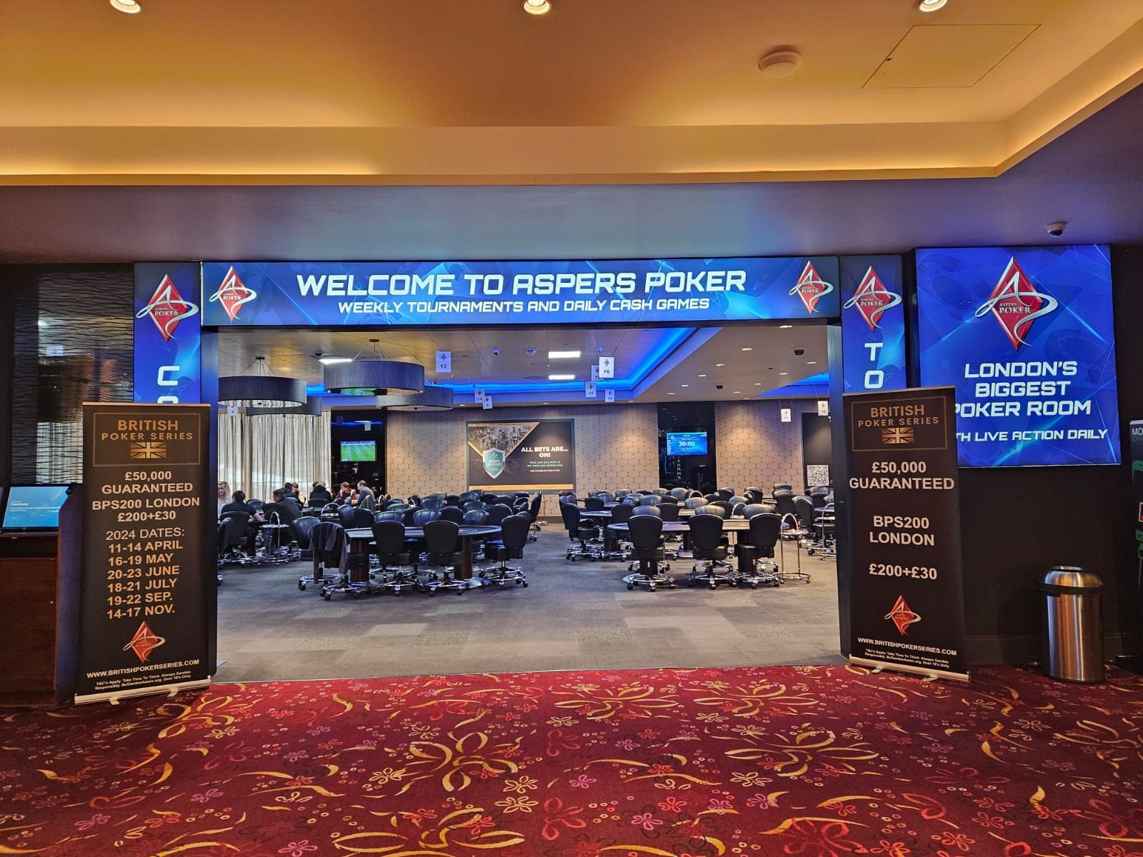 Interior of a poker room, 