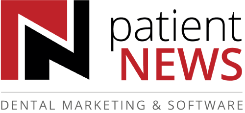 The logo for patient news dental marketing and software