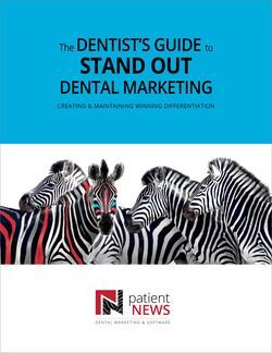 The cover of the dentist 's guide to stand out dental marketing