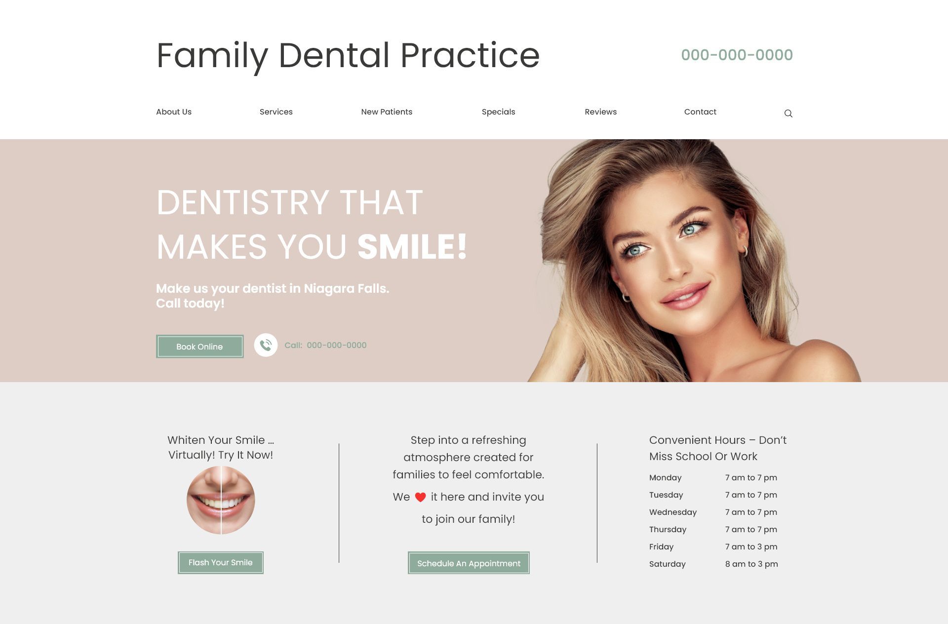 A website for a dentistry that makes you smile.