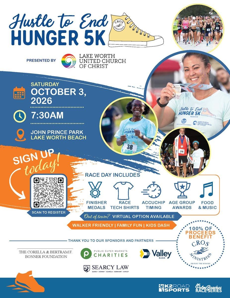 Hustle to End Hunger 5K flyer