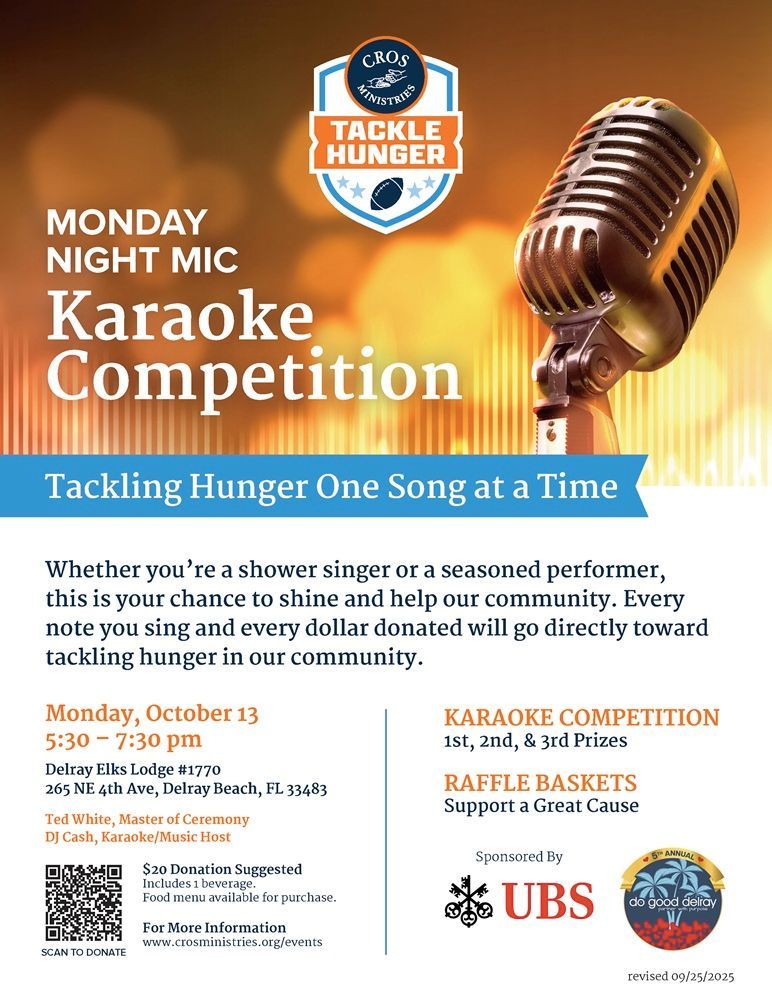 Do Good Delray Karaoke Competition Event