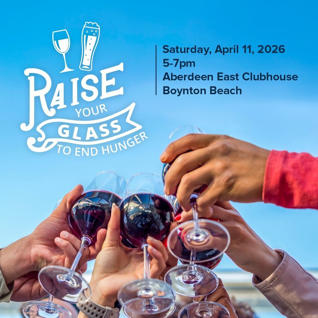 Raise Your Glass to End Hunger Event graphic