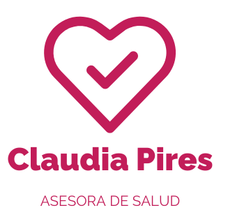 Logotipo: Corazón rosa con una marca de verificación, texto 