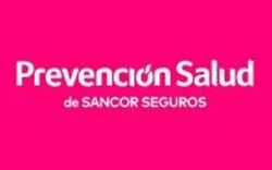 Pink logo for Prevención Salud, a health insurance provider from Sancor Seguros, in white text.