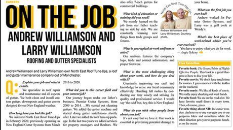 A newspaper article about andrew williamson and larry williamson