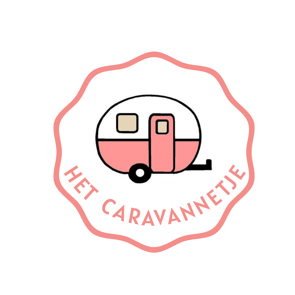 Retro caravan roze te huur met het caravannetje