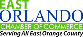 Logo for East Orlando Chamber of Commerce. Green 