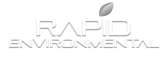 Logo for Rapid Environmental with a leaf design above the word