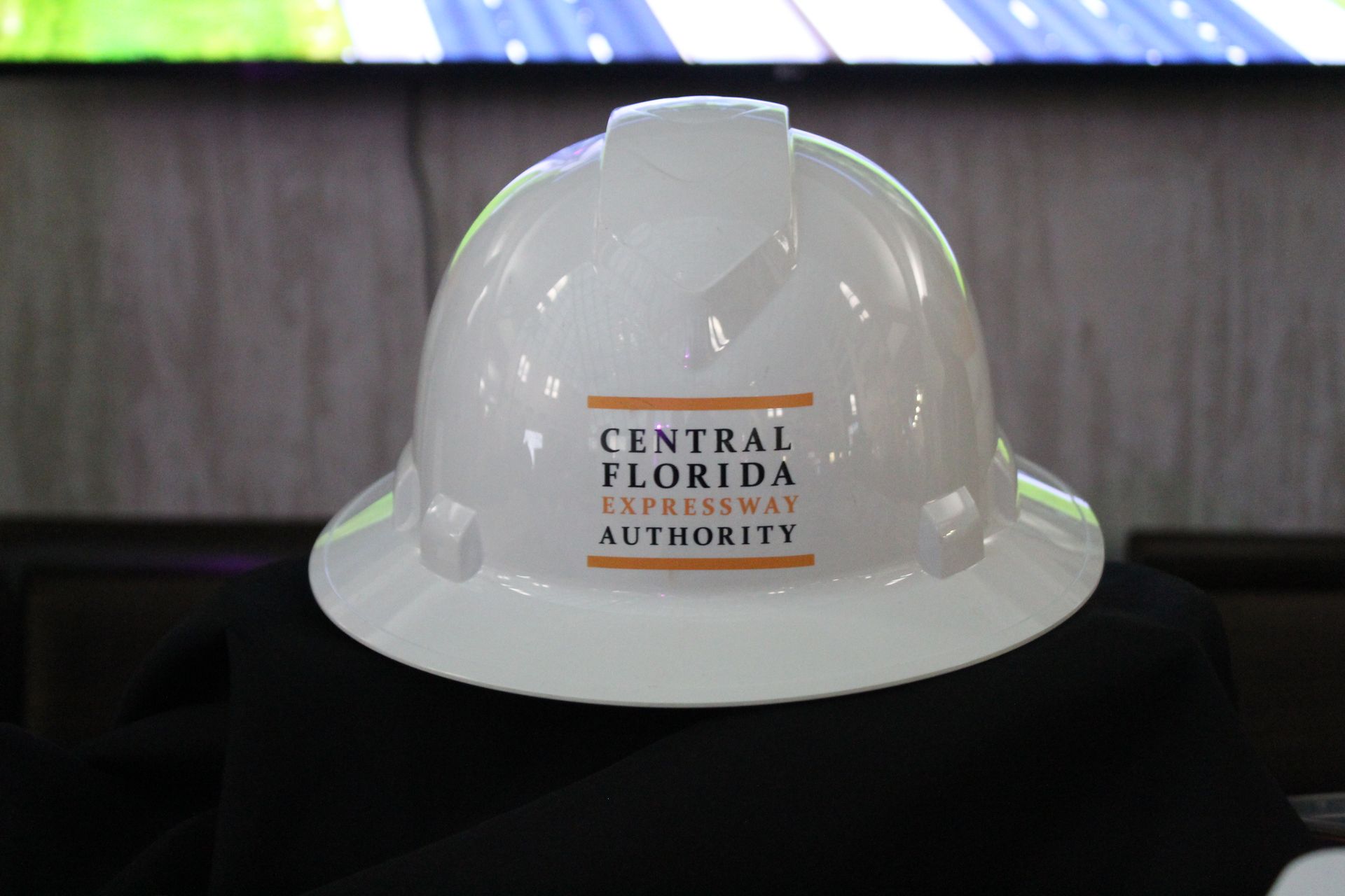 White hard hat with 