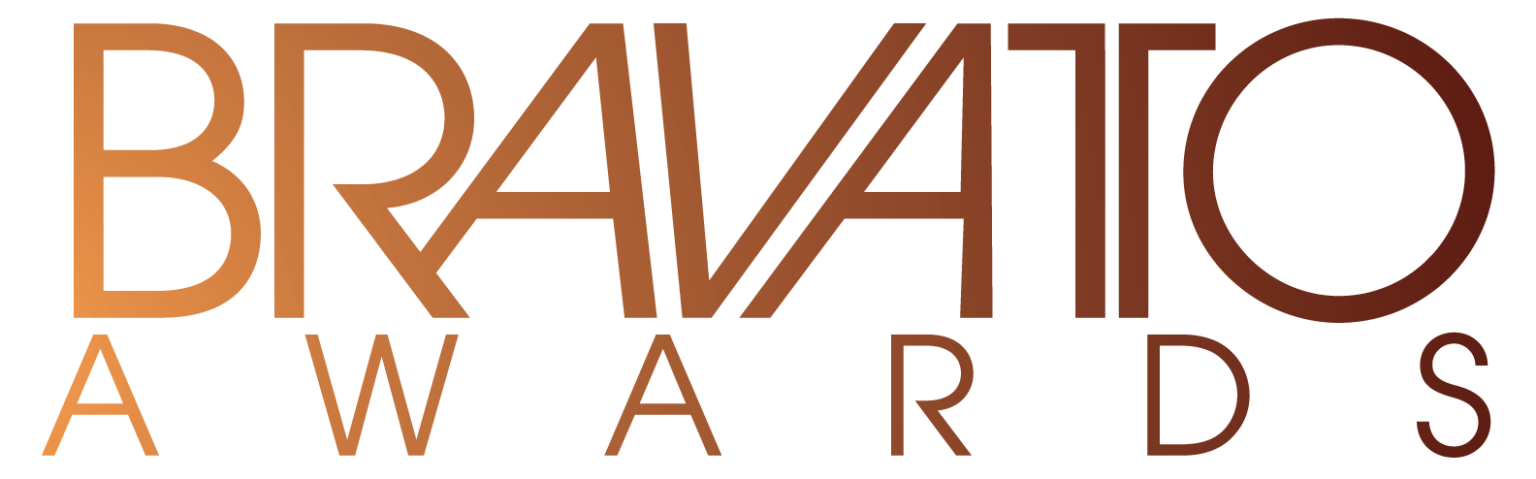 BravaTo Awards logo in gradient bronze font.