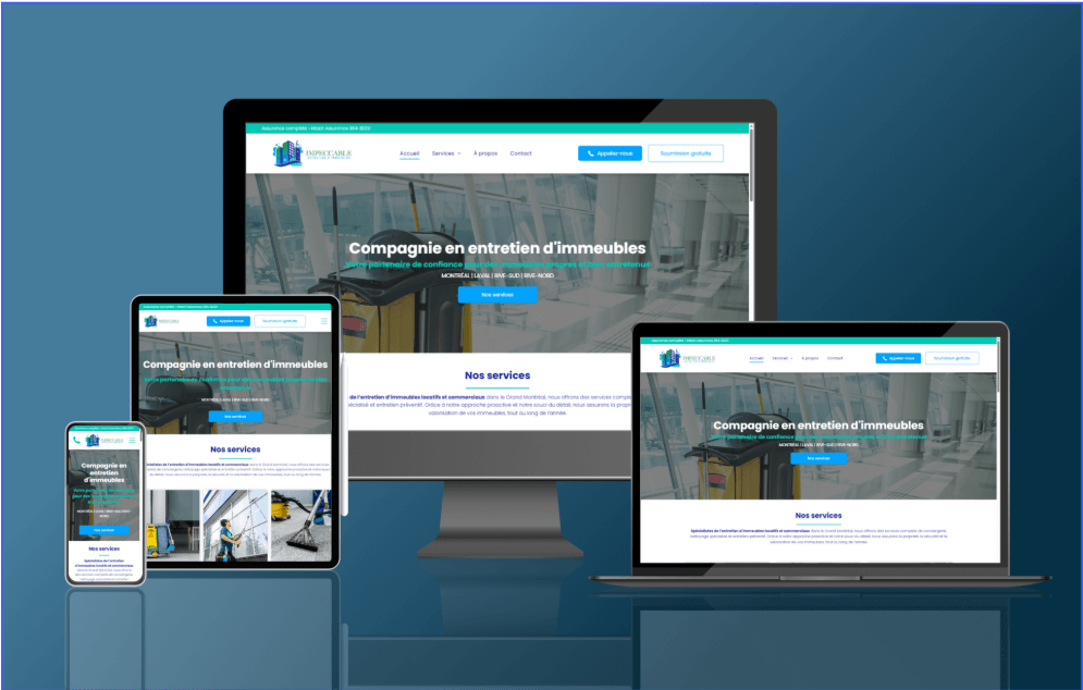 Le site web présente une conception optimisée pour smartphon