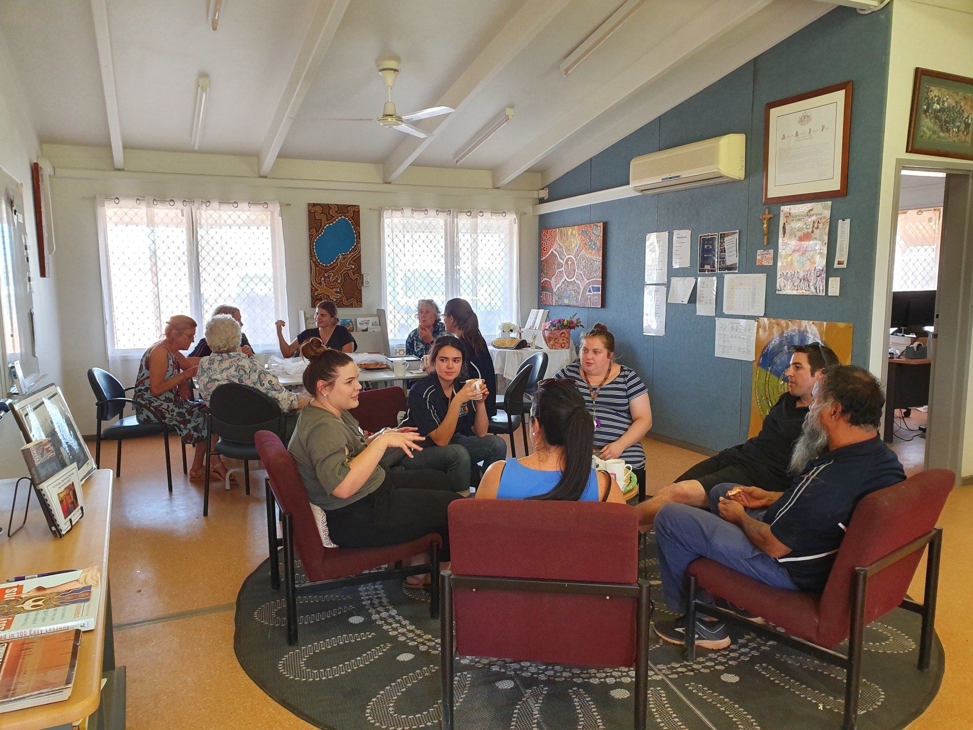 JPP School teachers enjoy a coffee