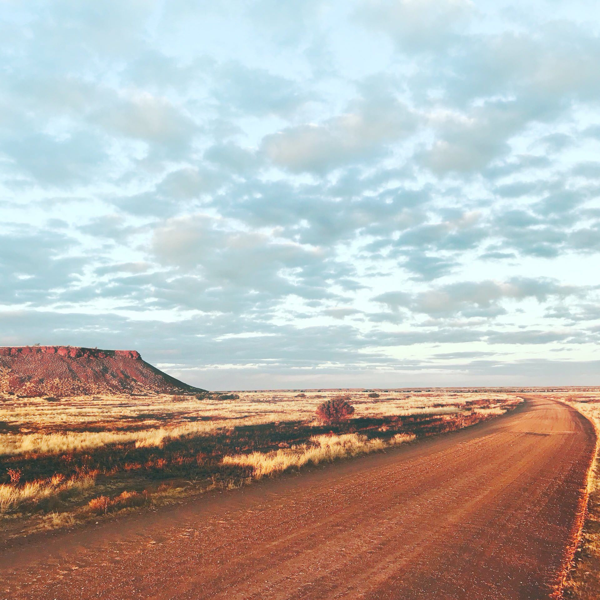 The red dirt road and ranges outside Mulan WA