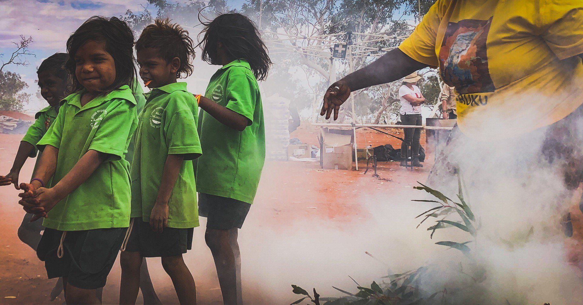 Smoking cerimony at JPP School Mulan