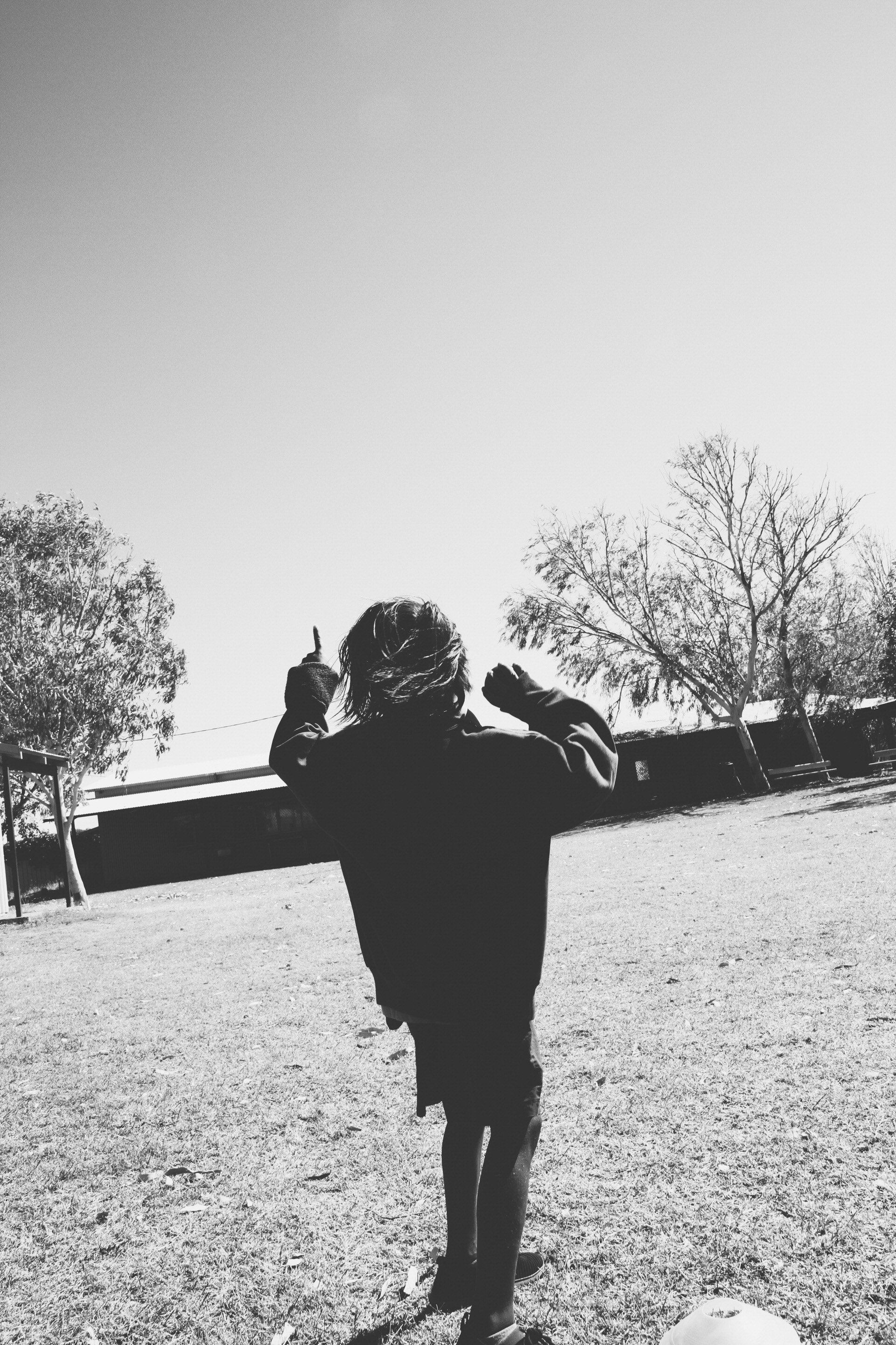 A JPP School student throwing a javlin