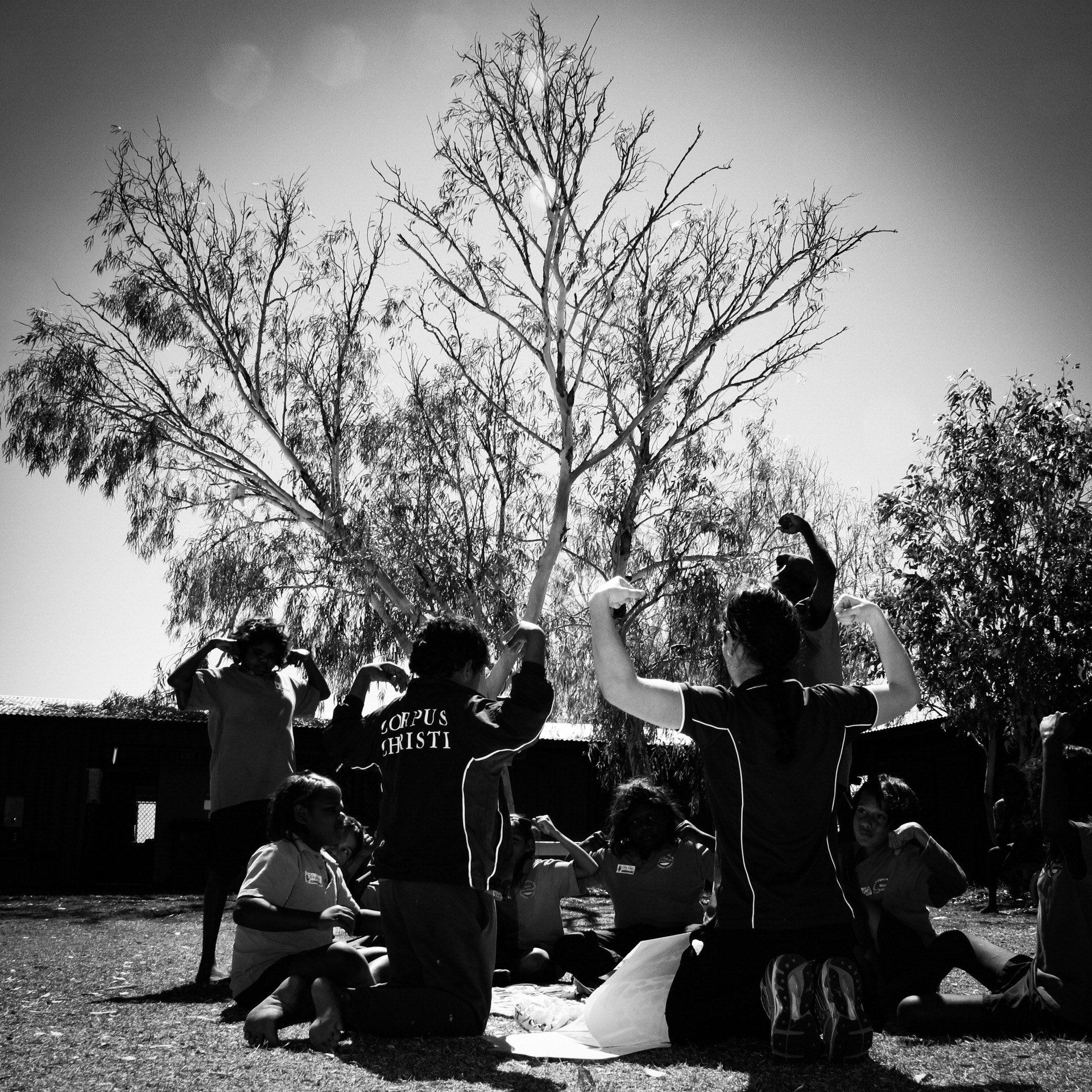 JPP School students having an outdoor lesson