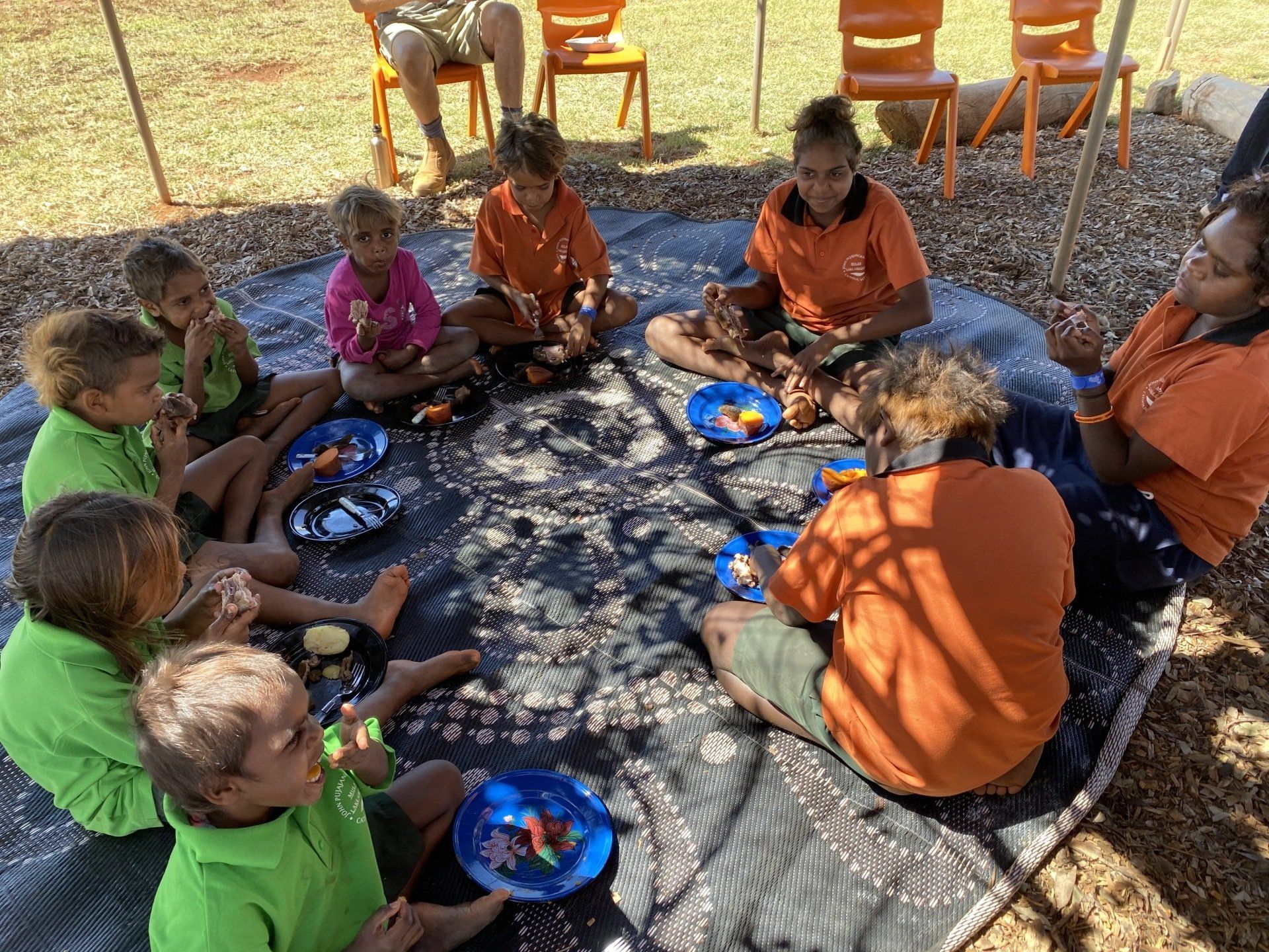 JPP Mulan students enjoying eating Kangaroo Tail