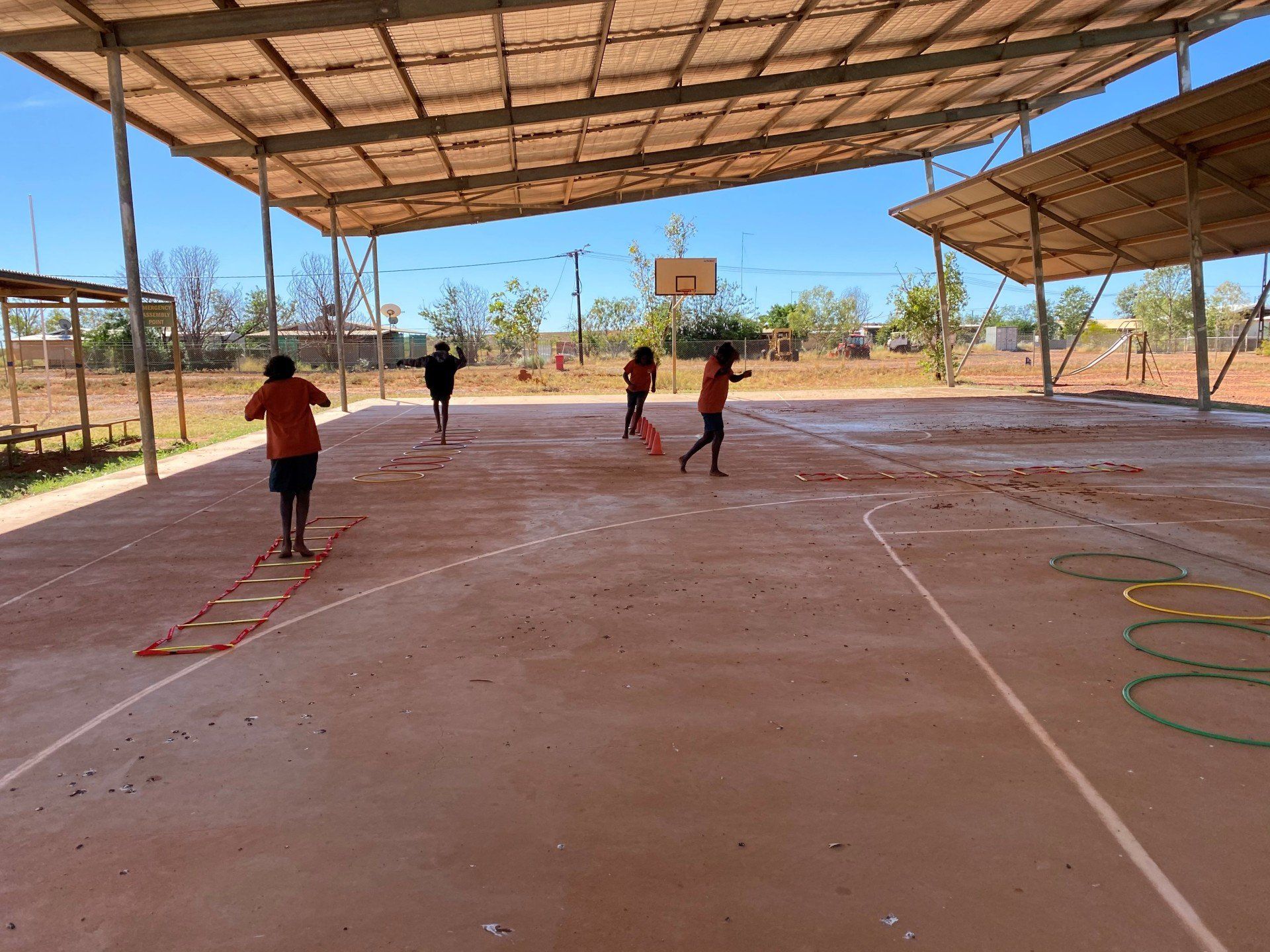 JPP Mulan students running an obstacle course