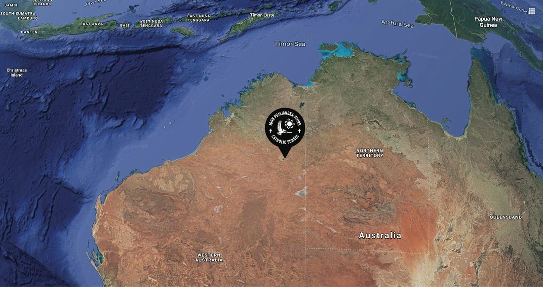 Google map view of JPP school and northern part of Australia