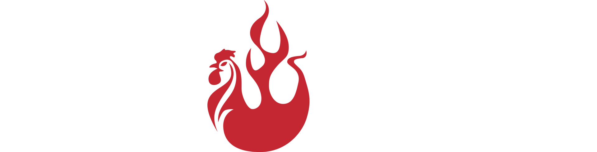 A red flame with a mermaid on it on a white background.