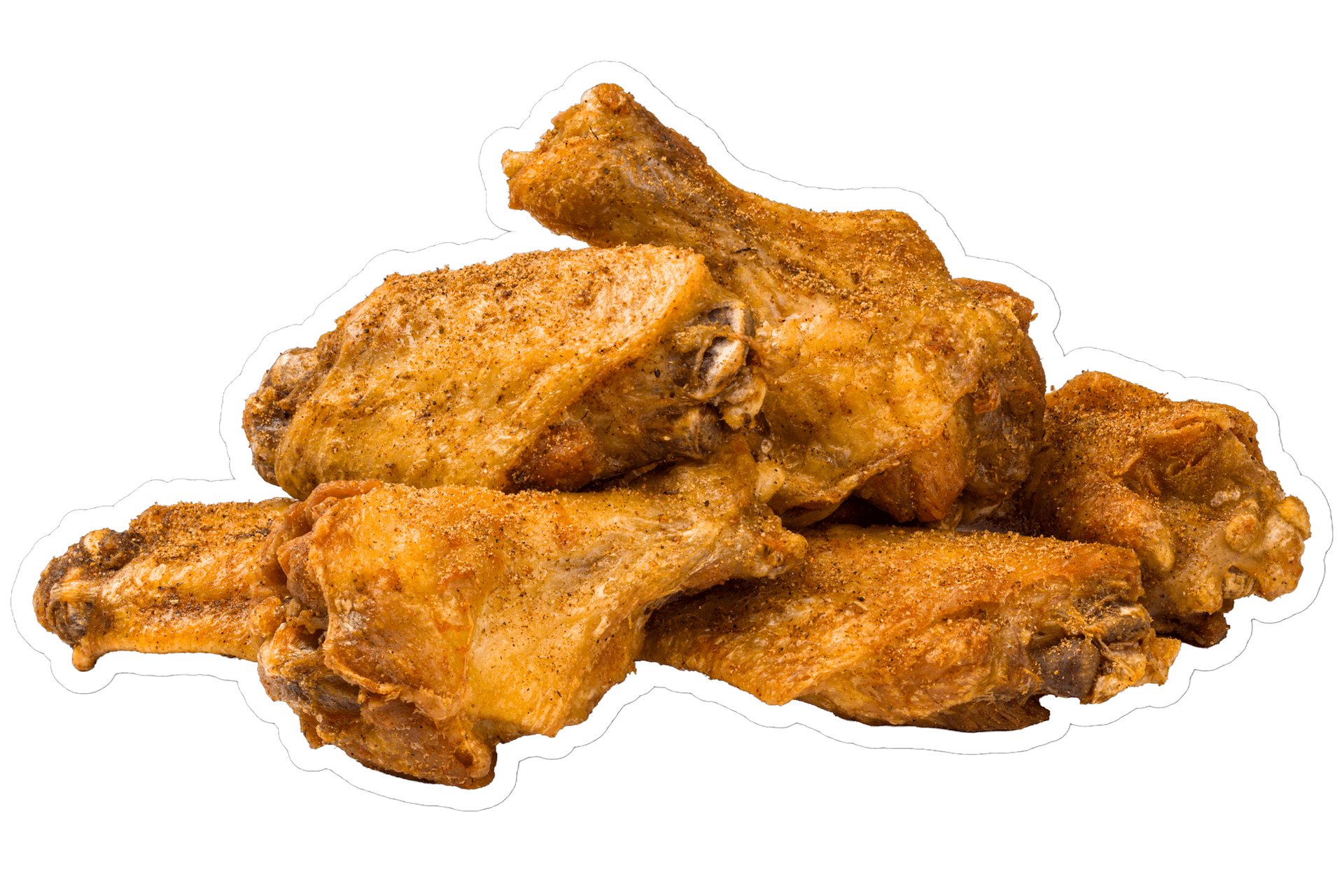 A pile of Jamaican Jerk chicken wings.